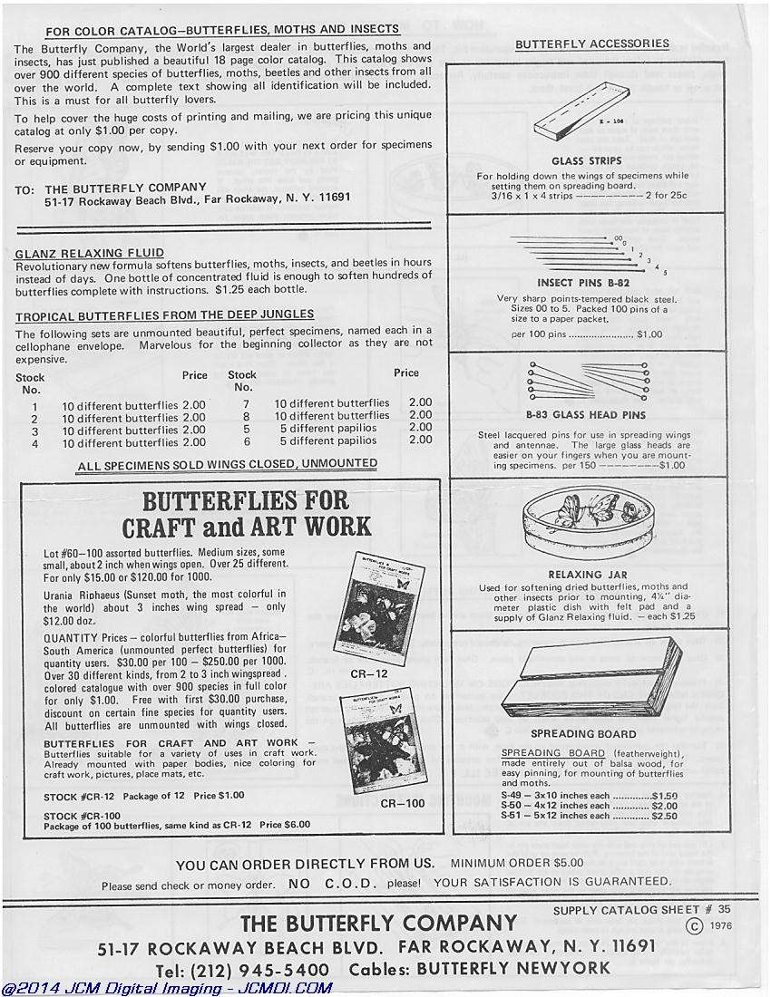 The Butterfly Company(NY) ads, forms, fliers